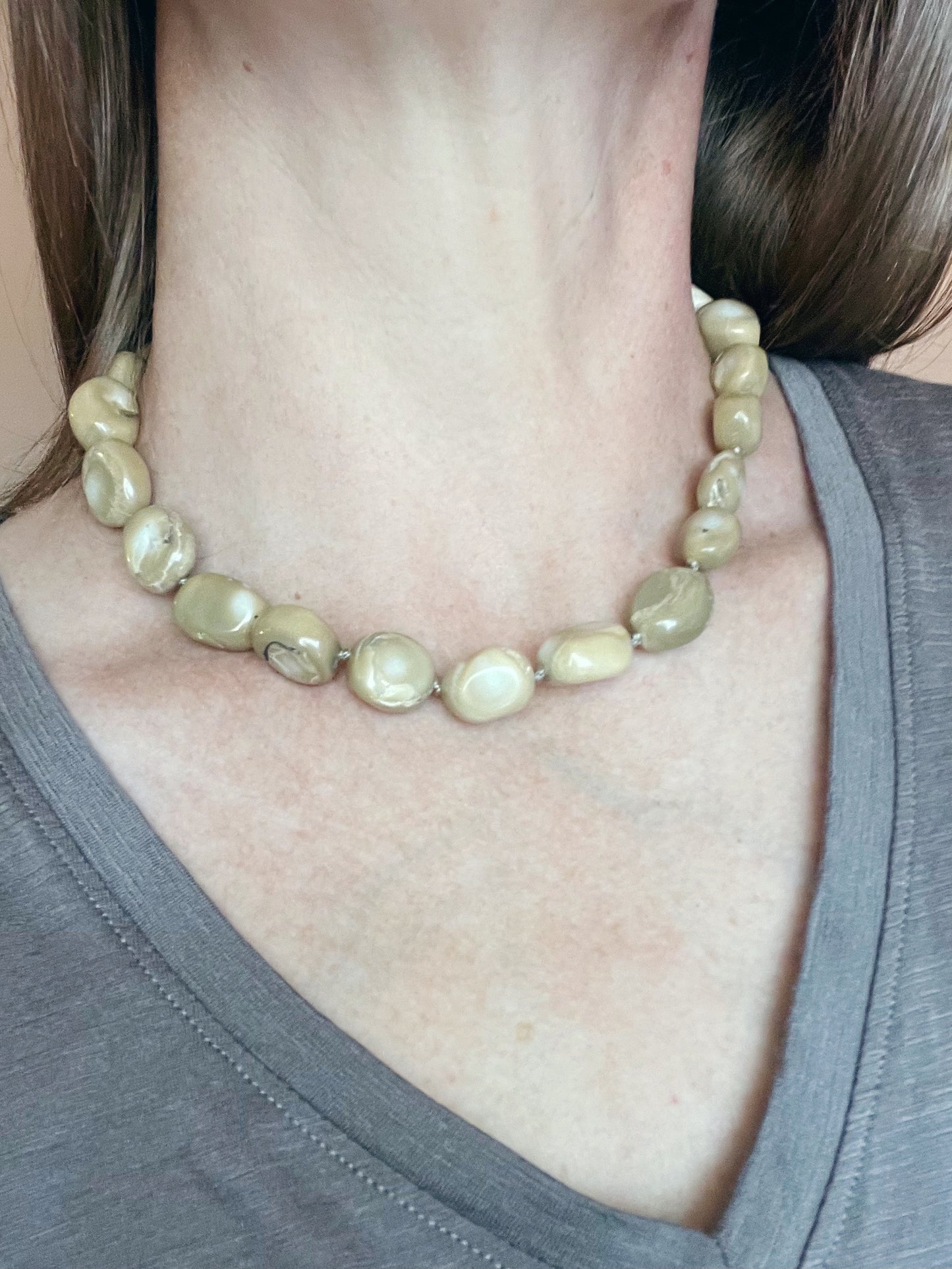 Hand Knotted Yellow Jasper Choker