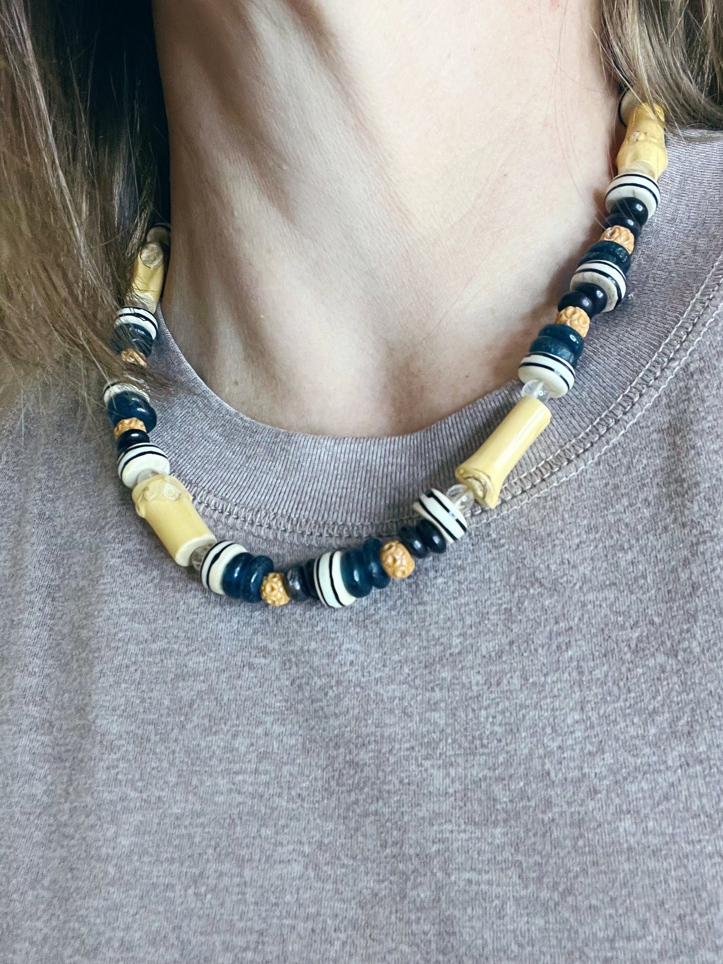 Mixed Media Statement Necklace
