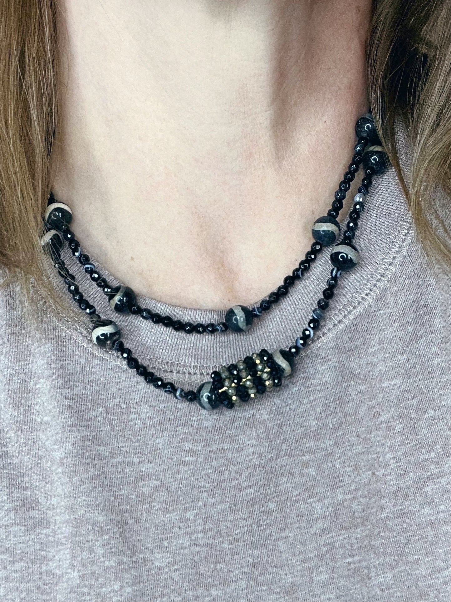 Long Black Onyx Necklace