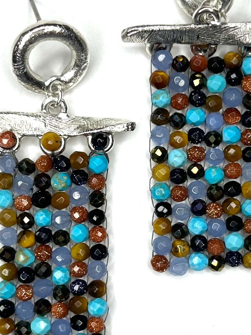 Hand Woven Rectangle Earring