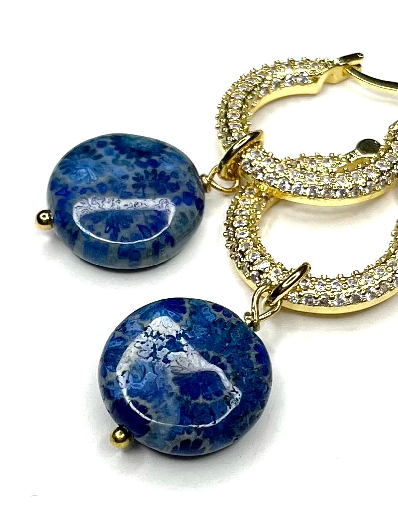 Blue Coral Earring