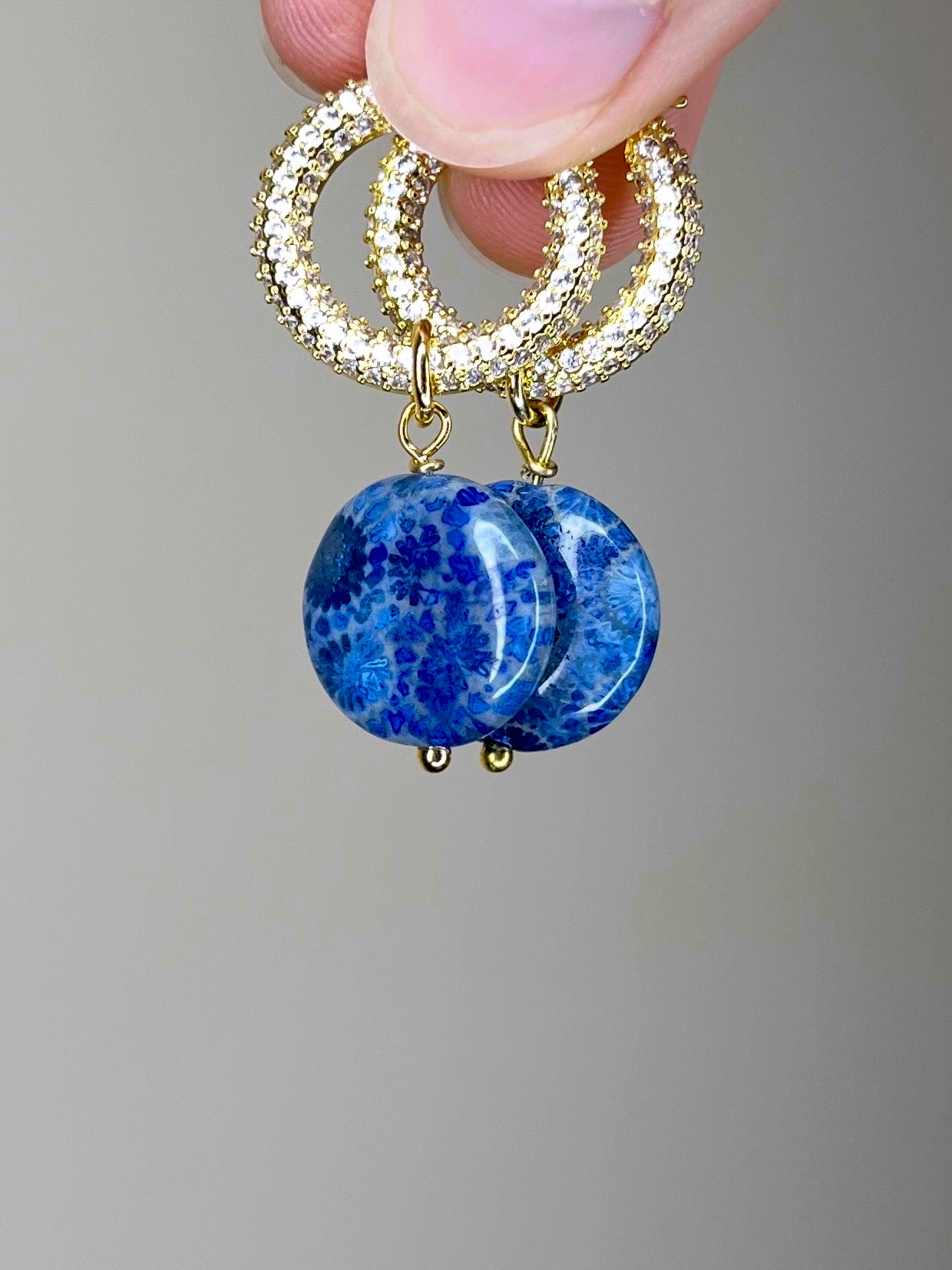 Blue Coral Earring