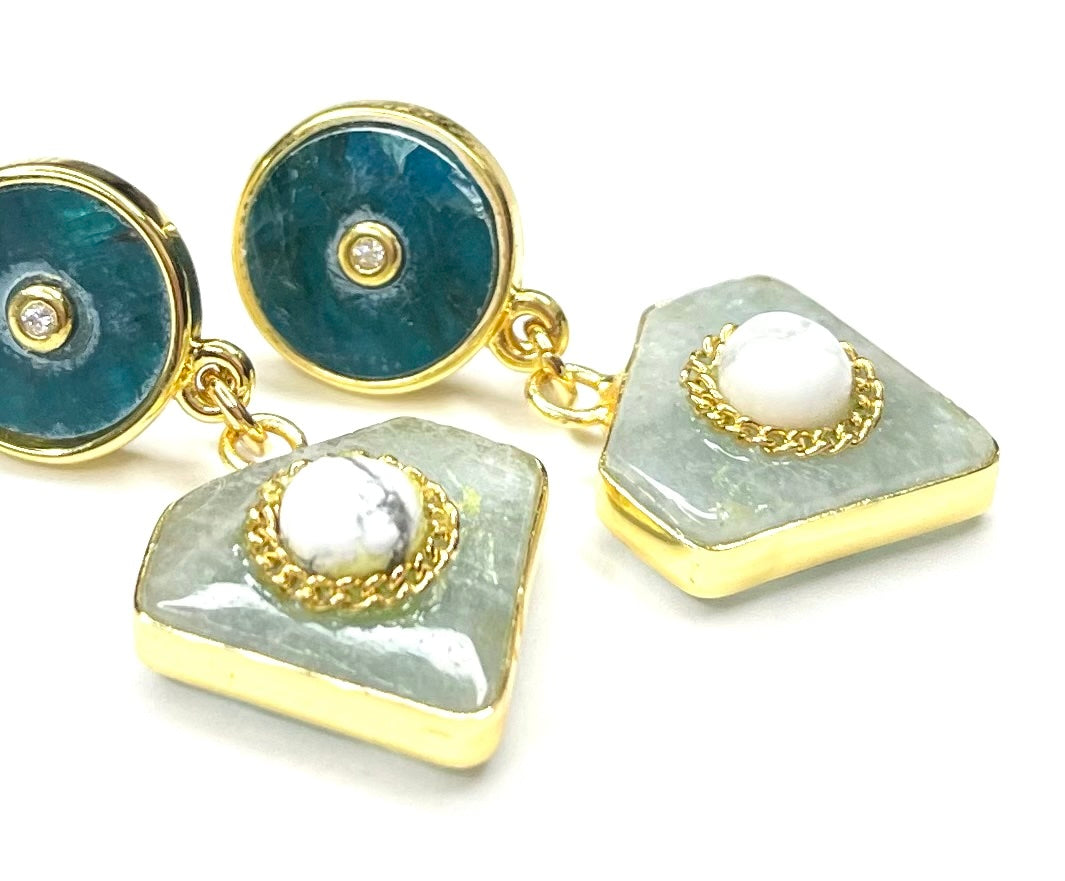 Mixed Gemstone Earring (3 color choices)