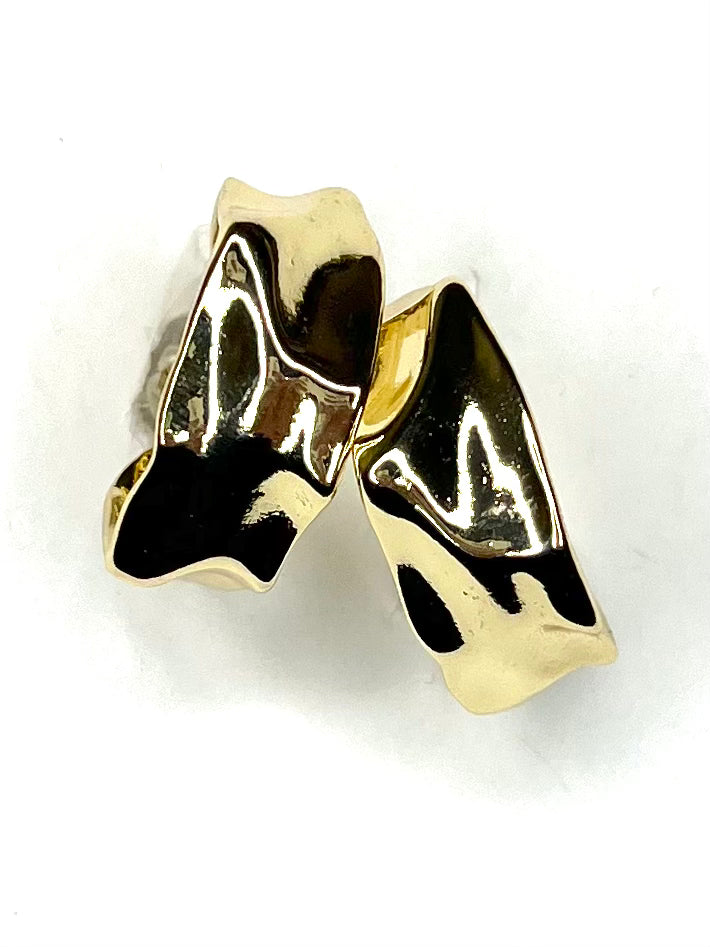 Crinkled Hoop Earring