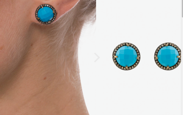 Logo Earring (7 stone choices)