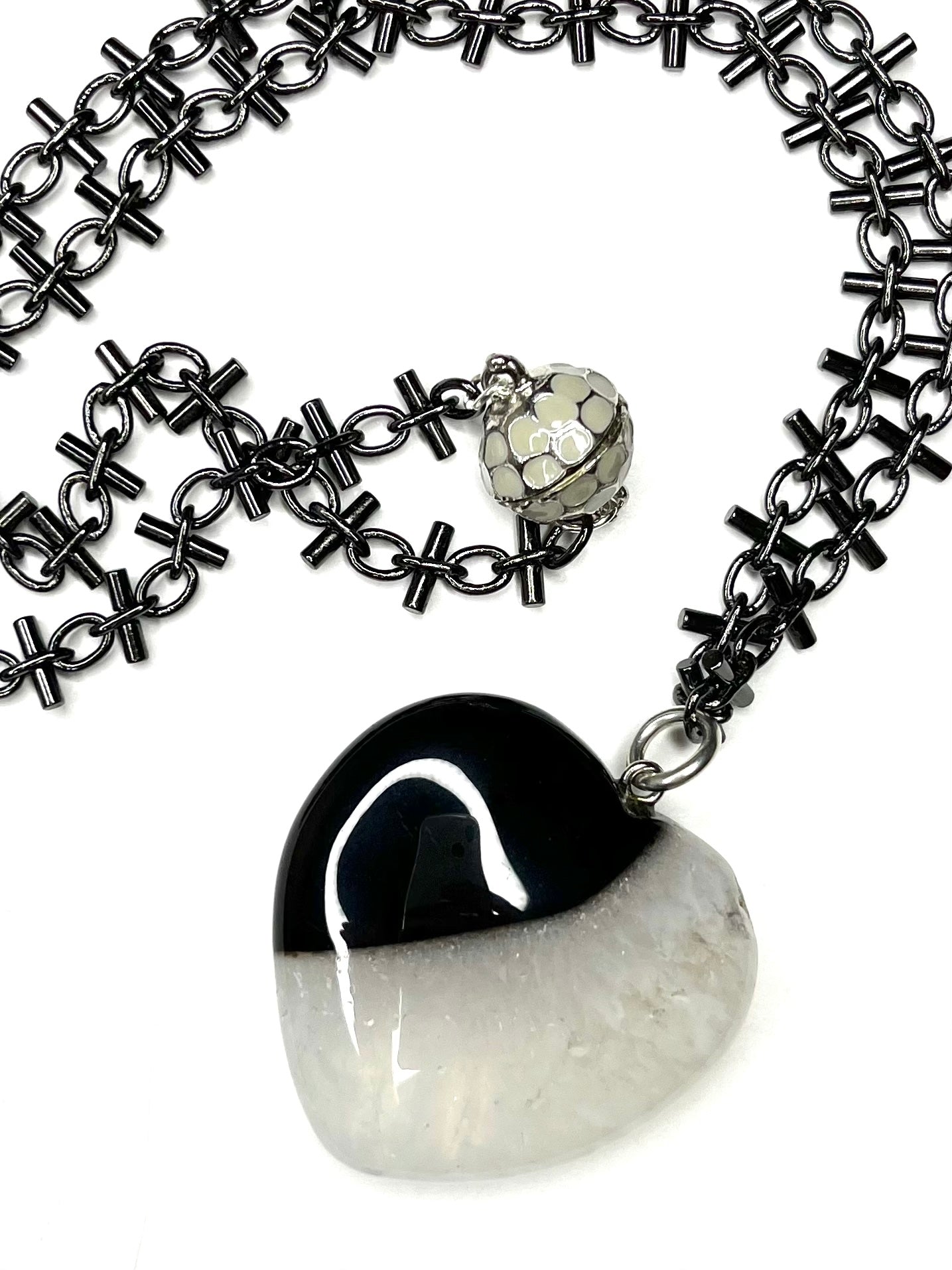 Agate Heart Necklace