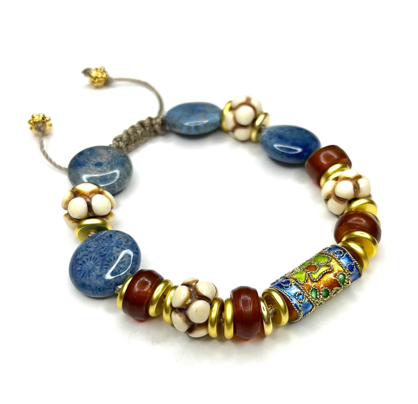 Cloissone and Gemstone Bracelets (sold separately)