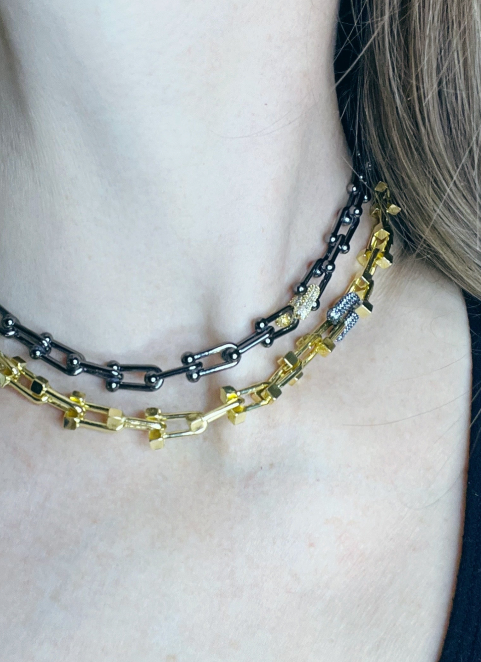 Ursula Necklace- Gunmetal