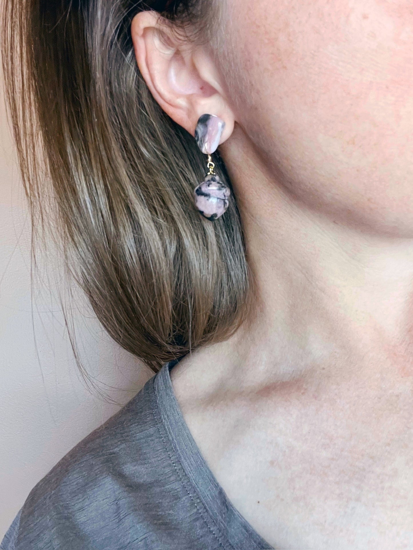 Rhodonite Earrings