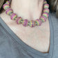 Hand Painted Leather Bead Choker