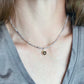 Delicate Chocolate Moonstone Necklace with Smoky Quartz Pendant
