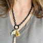 Chunky Black Chain Charm Necklace