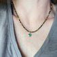 Tiger Eye Necklace with Emerald Pendant
