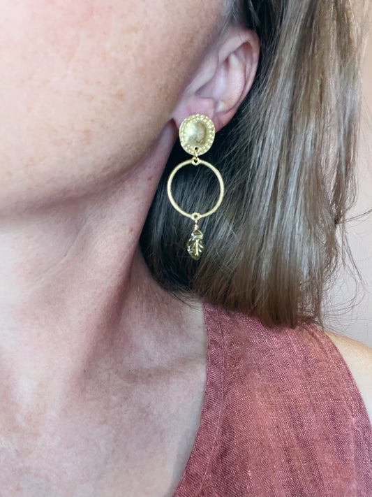 Flower and Leaf Earring