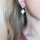 Satin Gold Plated Geometric Earring