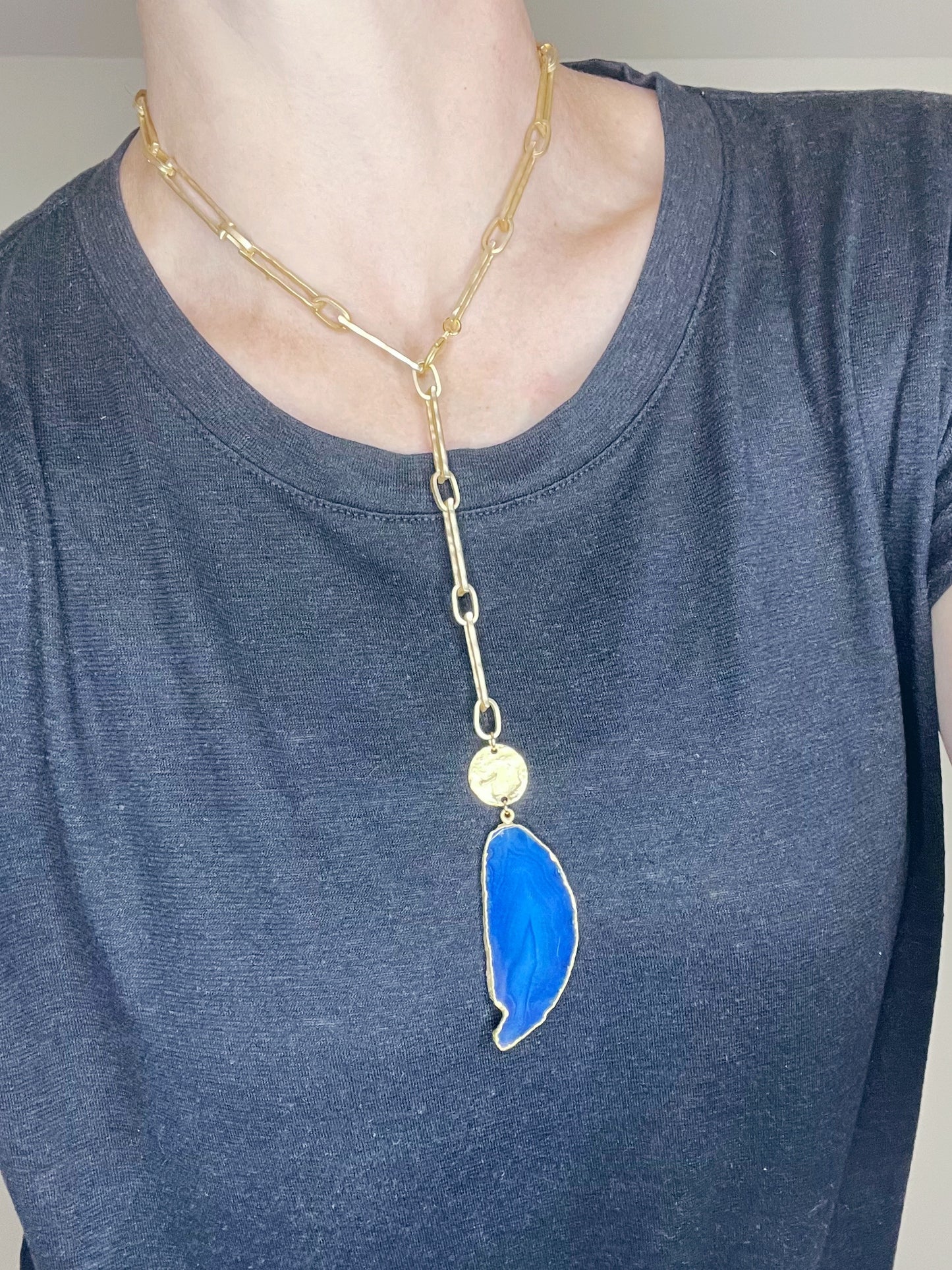 Blue Agate Necklace