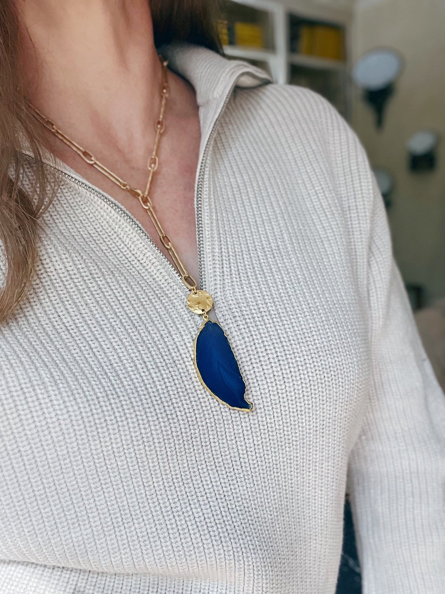 Blue Agate Necklace