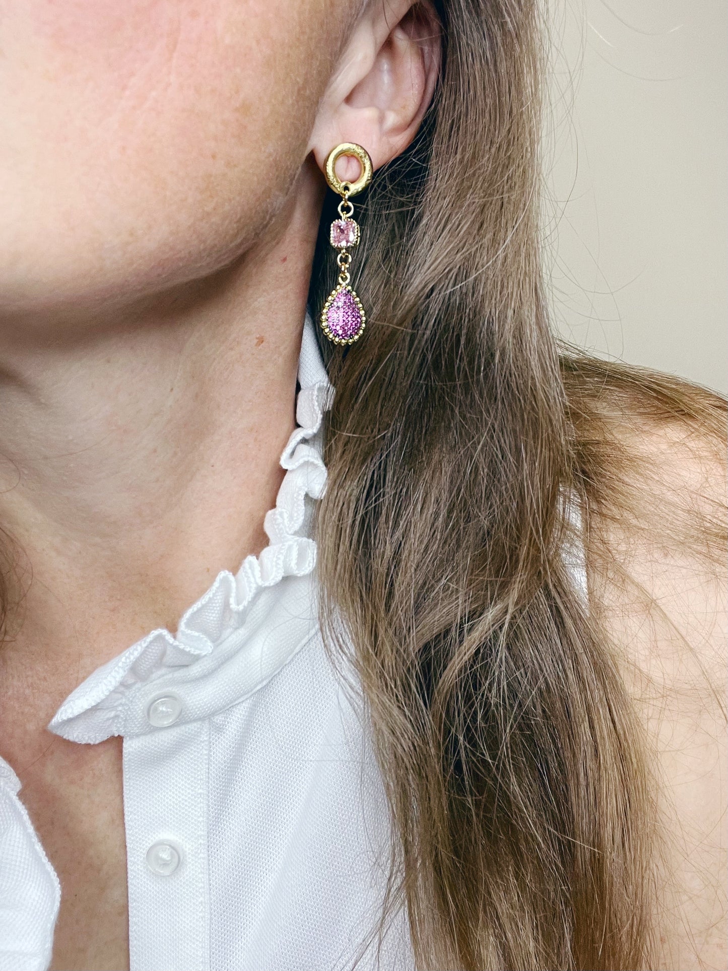 Pink Sparkle  Earring