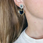 Black Enamel Heart Earring