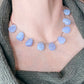 Blue Chalcedony on Cord with Slider