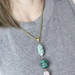 Y Shaped Chan and Gemstone Necklace-Pink and Green Opal FLUID, EXPRESSIVE, AND NATURALLY GROUNDING
