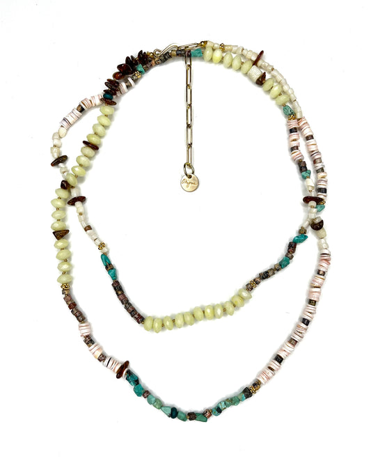 Natural Hand Knotted Long Necklace
