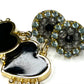 Black Enamel Heart Earring
