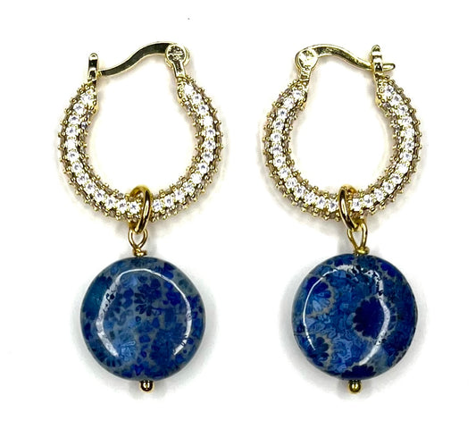 Blue Coral Earring