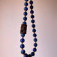 Matte Lapis and Hessonite Garnet Necklace