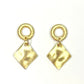 Satin Gold Plated Geometric Earring