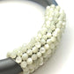 Handwoven Beaded Rubber Bracelet- Gray/White
