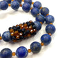 Matte Lapis and Hessonite Garnet Necklace