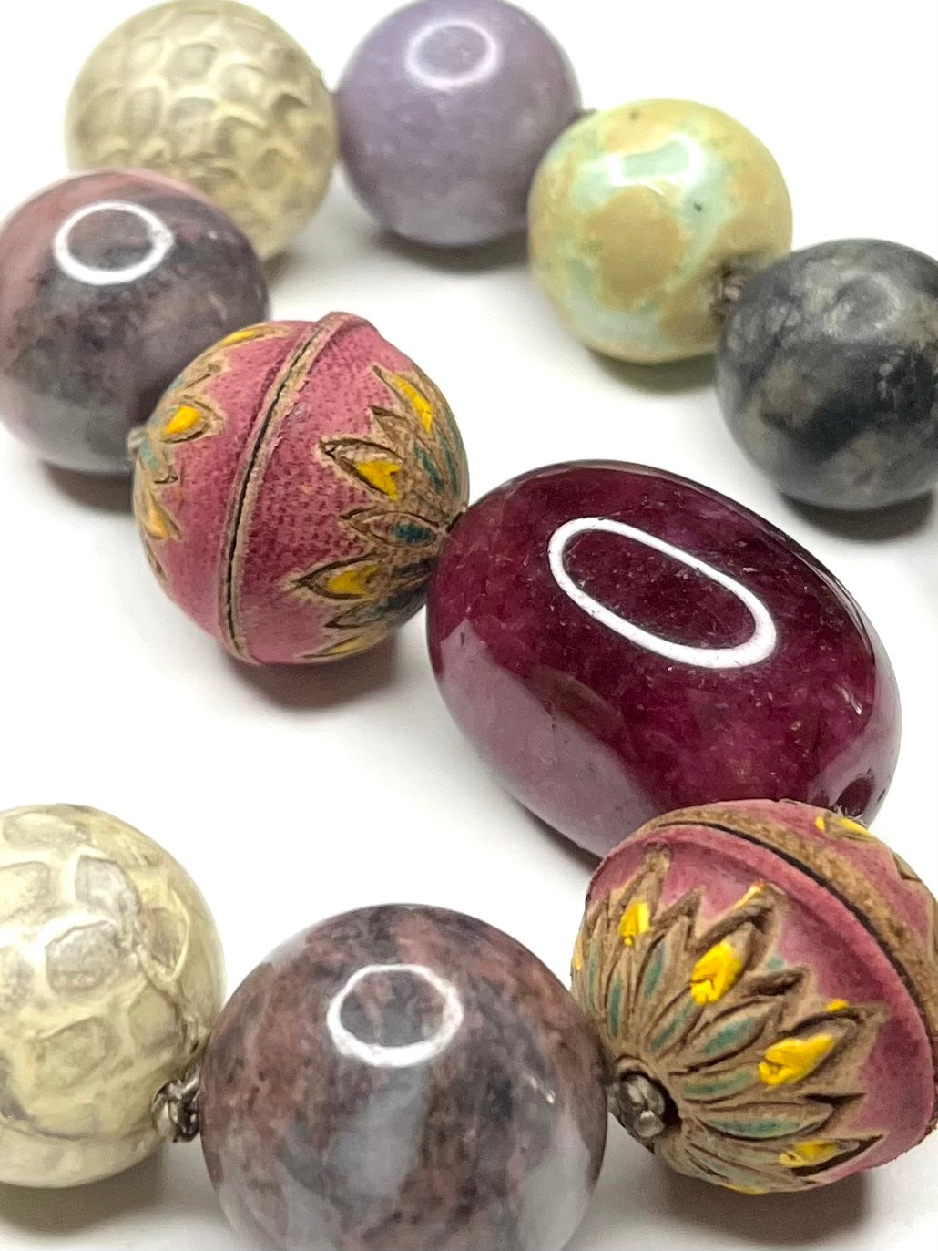 Mixed Gemstones on Cord with Slider