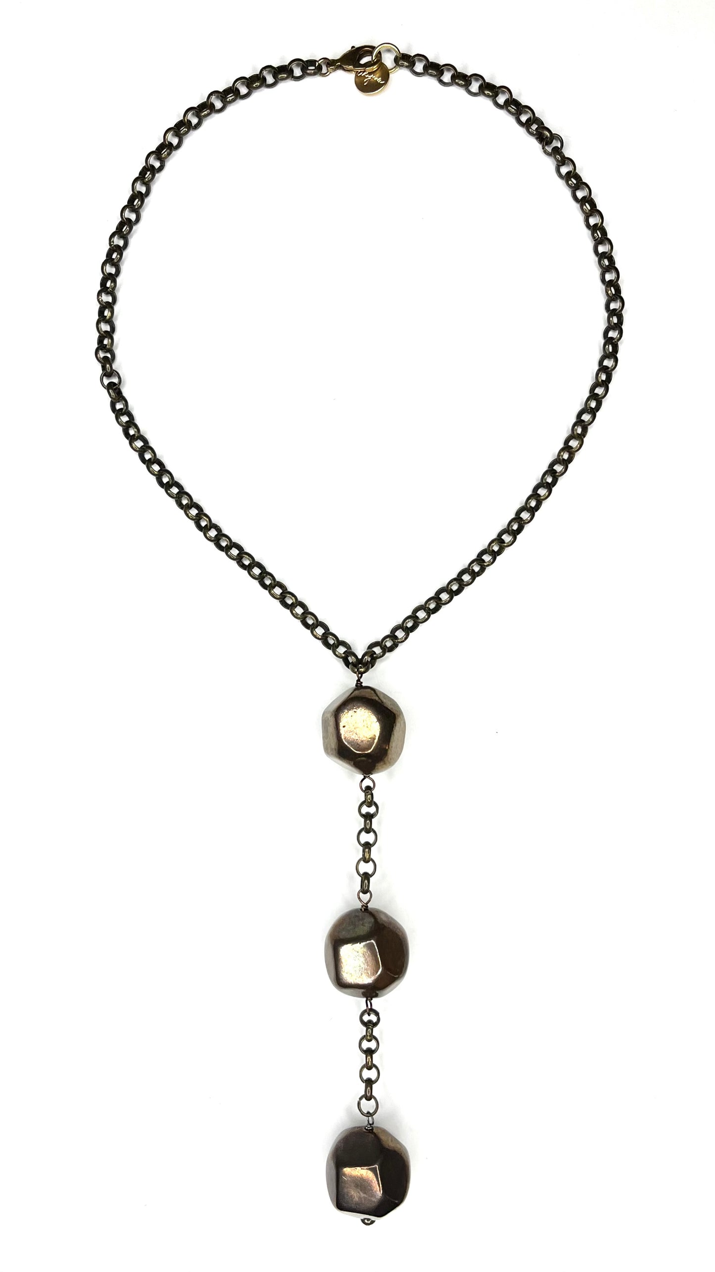 Bronze Y Necklace