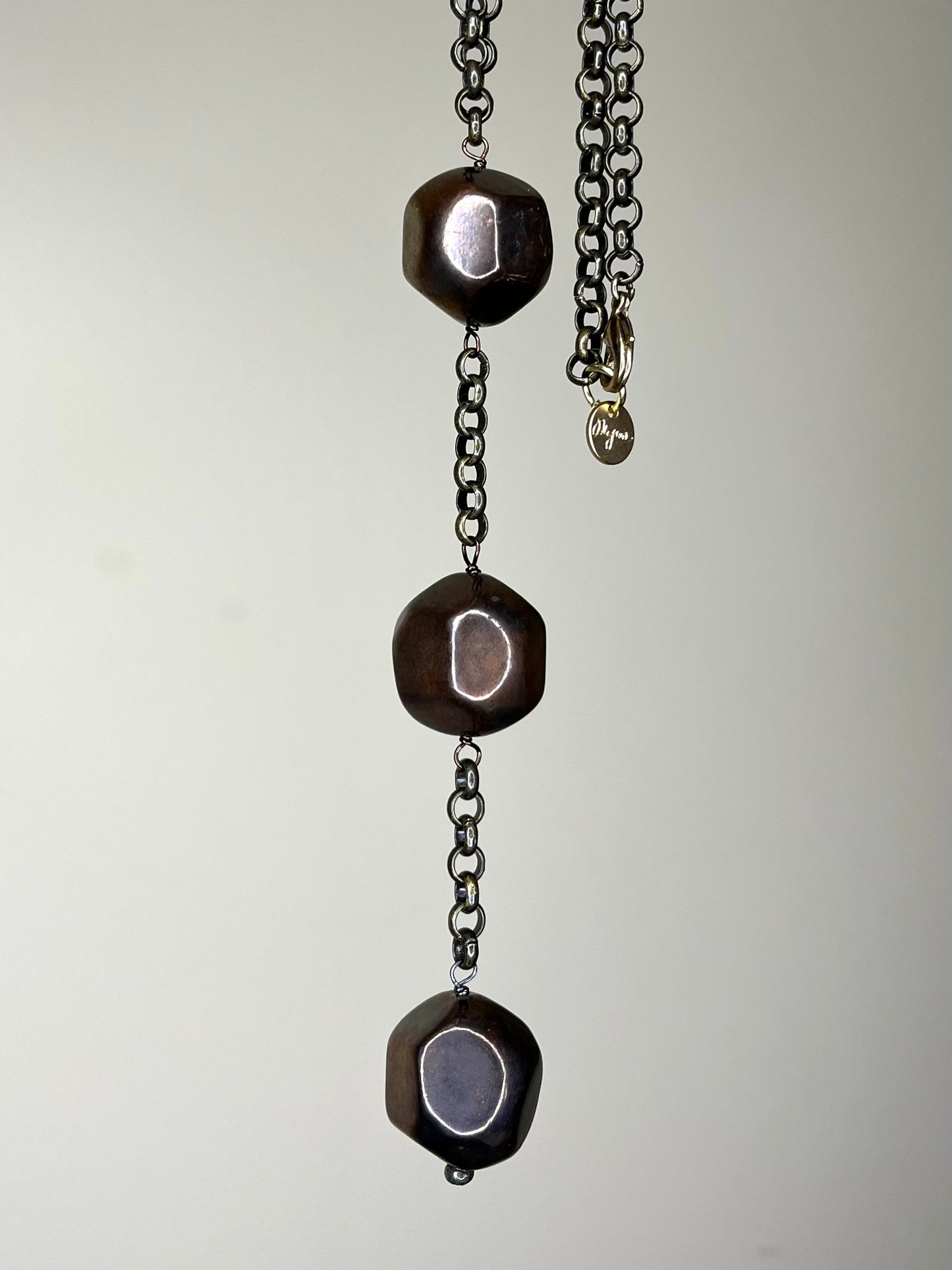 Bronze Y Necklace