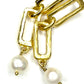 Gold Moderna Pearl Earring
