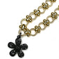 Dema Bracelet- Black Flower Charm