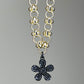 Dema Bracelet- Black Flower Charm