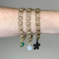 Dema Bracelet- Black Flower Charm