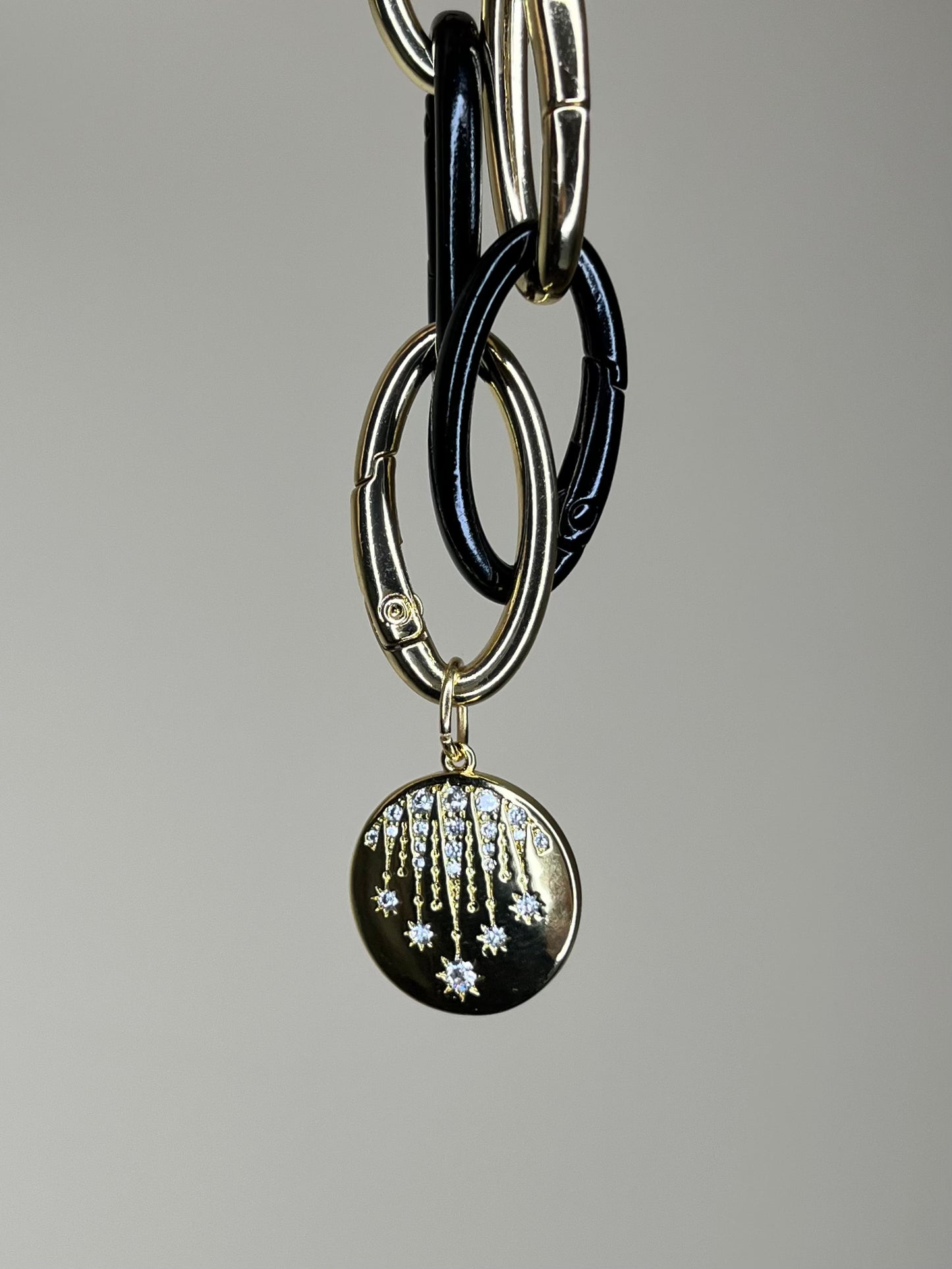 Carabiner Bracelet- Gold Charm