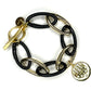 Carabiner Bracelet- Gold Charm