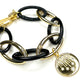 Carabiner Bracelet- Gold Charm