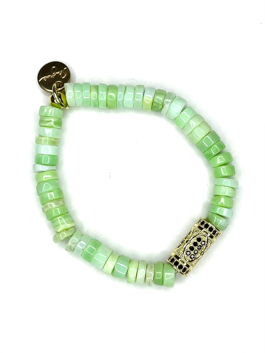 Mint Green Opal Stretch Bracelet