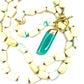 Magnesite Hand Knotted Long Necklace with Green Chalcedony Pendant