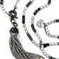 Pearl and Hematite Tassel Necklace