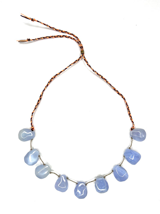 Blue Chalcedony on Cord with Slider