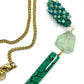 Y Shaped Chain and Stone Necklace- Apatite and Turquoise