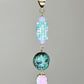 Y Shaped Chan and Gemstone Necklace-Pink and Green Opal FLUID, EXPRESSIVE, AND NATURALLY GROUNDING