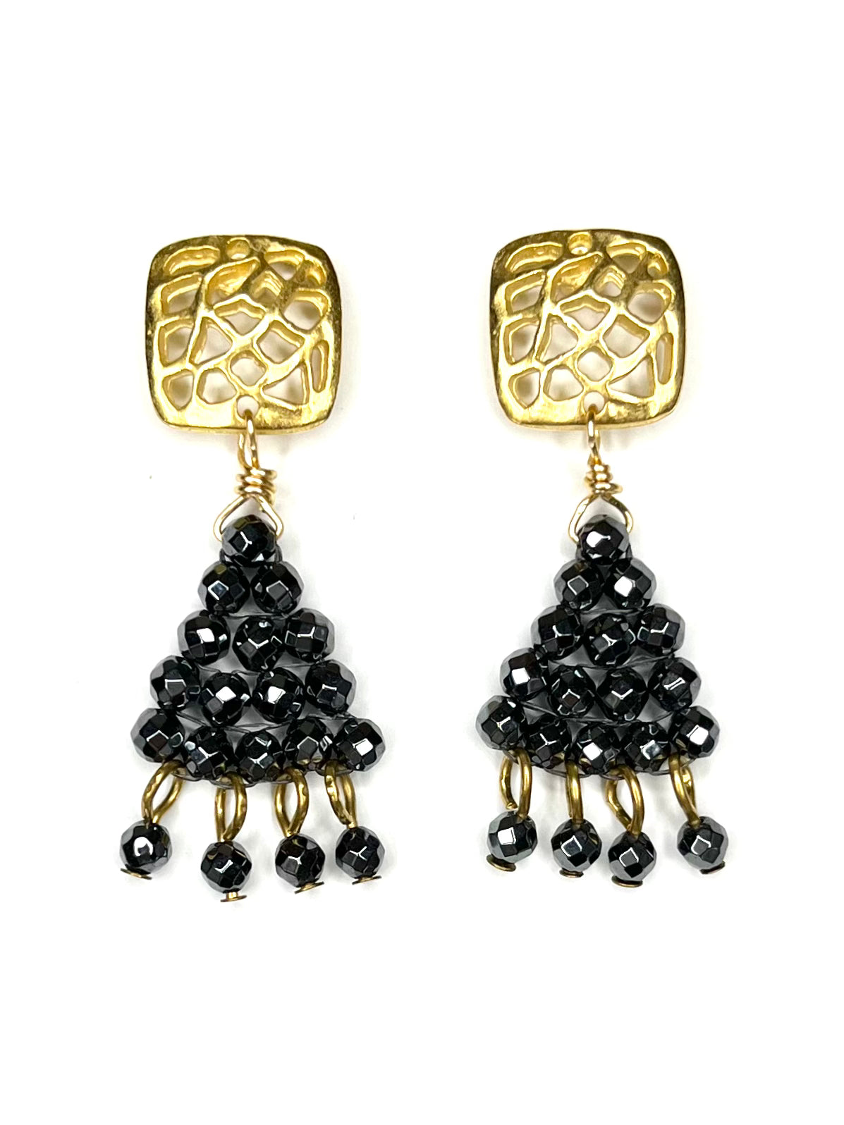 Mini Woven Earring (2 stone options)