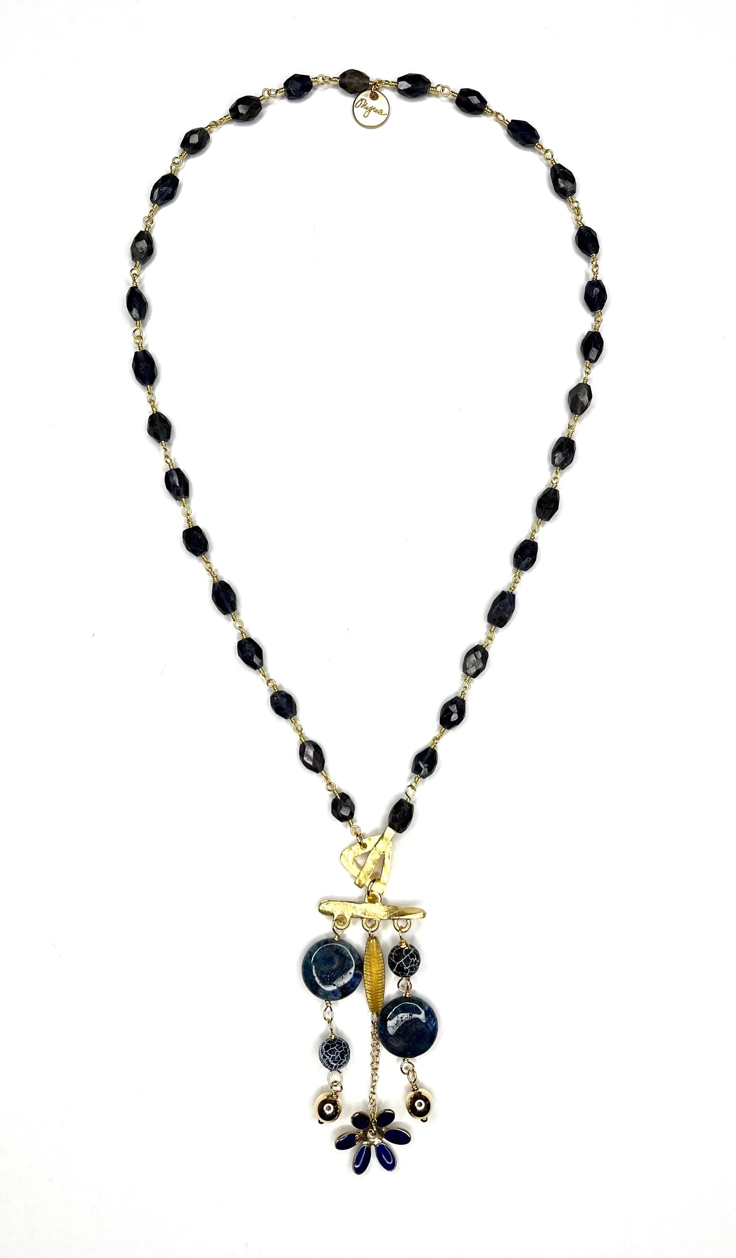 Iolite Charm Necklace